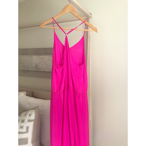 🚫SOLD BNWT ✨ Amanda Uprichard Hot Pink Silk Dress - Picture 4 of 6